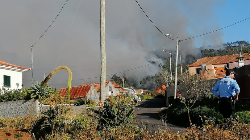 Imagem de Há três incêndios florestais ativos na Madeira