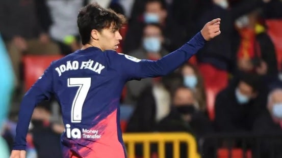 Imagem de João Félix entre os cinco positivos no Atlético de Madrid