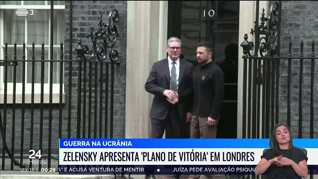 Guerra na Ucrânia. Zelensky apresenta "Plano de Vitória" em Londres