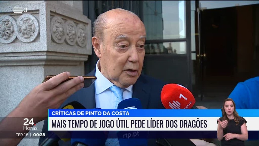 Pinto da Costa pede mais tempo de jogo útil