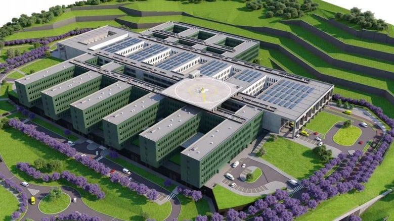 Imagem de 18,8 ME para a escavação do novo hospital