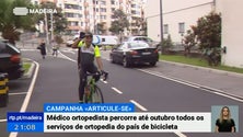 Ortopedista percorre até outubro todos os serviços de ortopedia do país de bicicleta