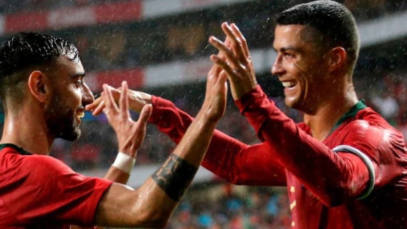 Imagem de Bruno Fernandes dá as boas-vindas a Ronaldo