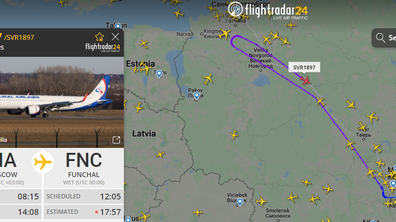 Avião russo impedido de voar para a Madeira