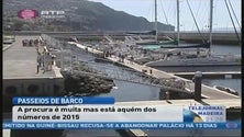 Passeios de barco continuam com muita procura pelos turistas, mas os números deste ano são inferiores aos do ano passado (Vídeo)