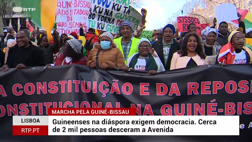 Guiné-Bissau. Marcha em Lisboa pela reposição da democracia