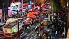 Imagem de Presidente sul-coreano declara luto nacional após mortes do Halloween em Seul