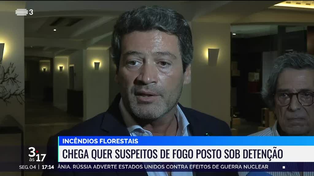 Incêndios. André Ventura acusa Governo de estar a "fazer um mau trabalho"