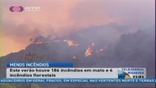 Verão deste ano na Madeira teve menos incêndios do que no ano passado