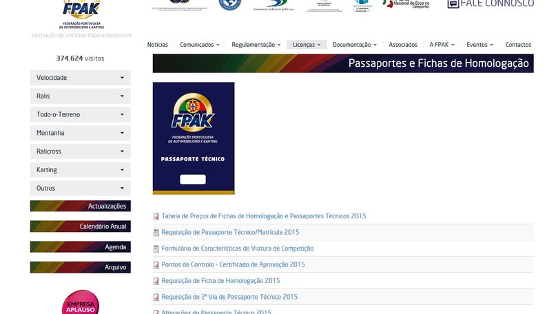FPAK alerta para os Passaportes e Fichas de Homologação