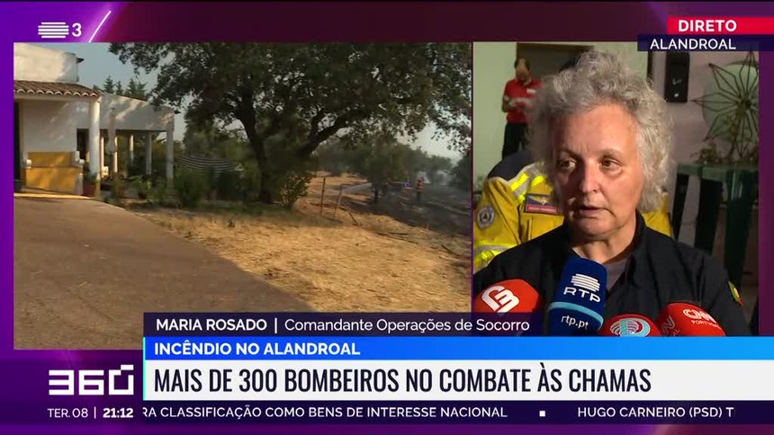 Firefighting efforts in Alandroal