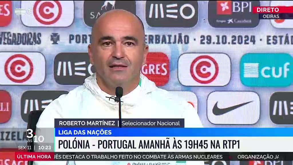 Roberto Martínez fez a antevisão do jogo Polónia-Portugal