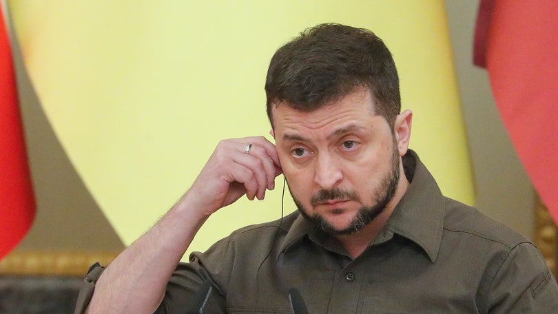 Imagem de Zelensky saúda determinação dos ucranianos no 50.º dia da guerra