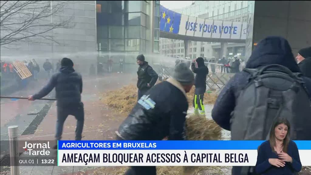 Bruxelas. Subiu de tom o protesto dos agricultores de vários países da Europa