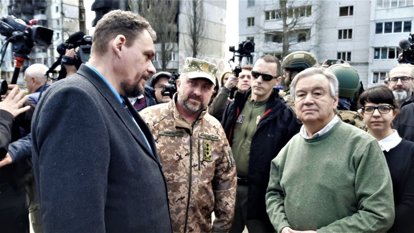 Imagem de António Guterres diz que uma guerra no século XXI é um absurdo