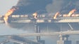 Imagem de Explosão destrói única ponte que liga Crimeia à Rússia.