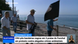 CDU coloca bandeiras negras em 3 praias do Funchal em protesto contra alegados crimes ambientais