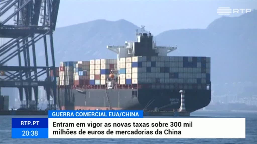 Novas taxas dos EUA sobre produtos chineses entram em vigor