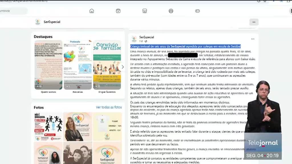 Violência na escola. Criança cega agredida por sete colegas em Setúbal