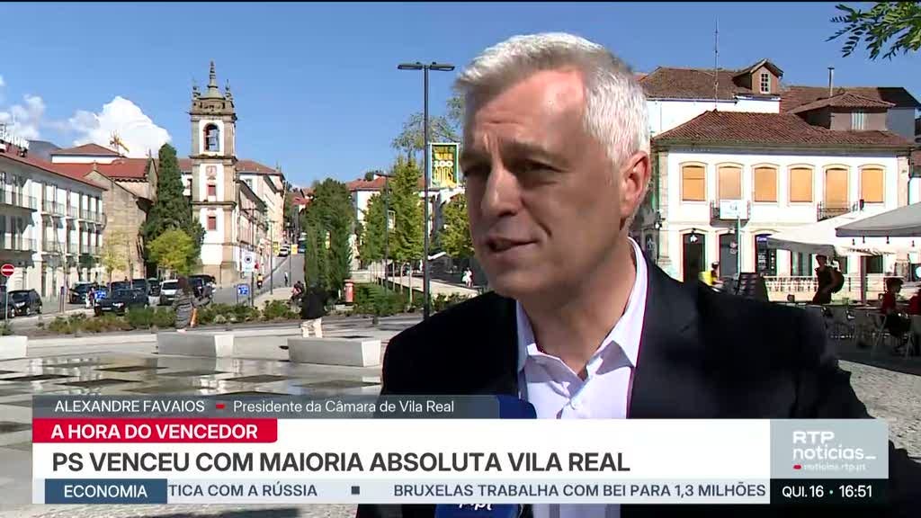 Alexandre Favaios, novo presidente da Câmara de Vila Real, em entrevista à RTP