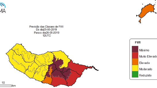 Imagem de Cinco concelhos da Madeira com risco máximo de incêndio