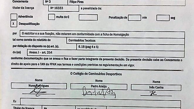 Filipe Pires desclassificado no Rali Municípios do Funchal e Câmara de Lobos