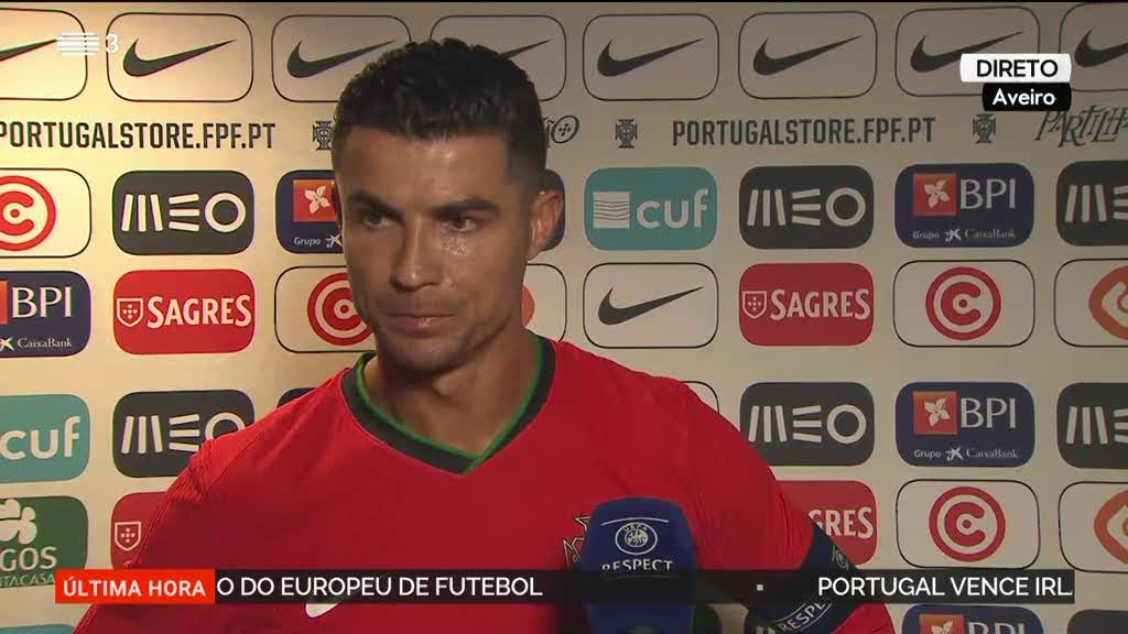 Portugal. Cristiano Ronaldo feliz com a resposta da equipa em Aveiro