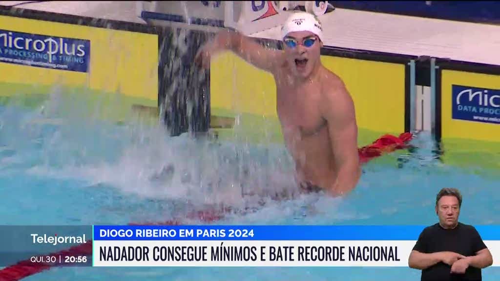 Nadador Diogo Ribeiro conseguiu mínimos para os Jogos Olímpicos