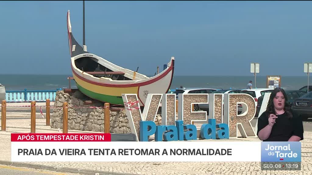 Praia da Vieira começa a voltar à normalidade