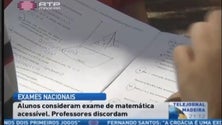 Imagem de Alunos do 11º e 12º ano consideram exame de matemática acessível (Vídeo)