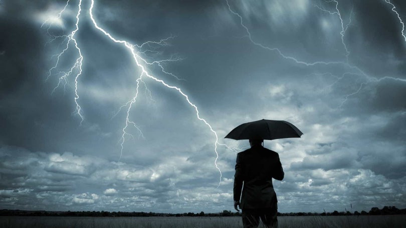 Imagem de Aviso amarelo para a chuva forte, acompanhada de trovoada