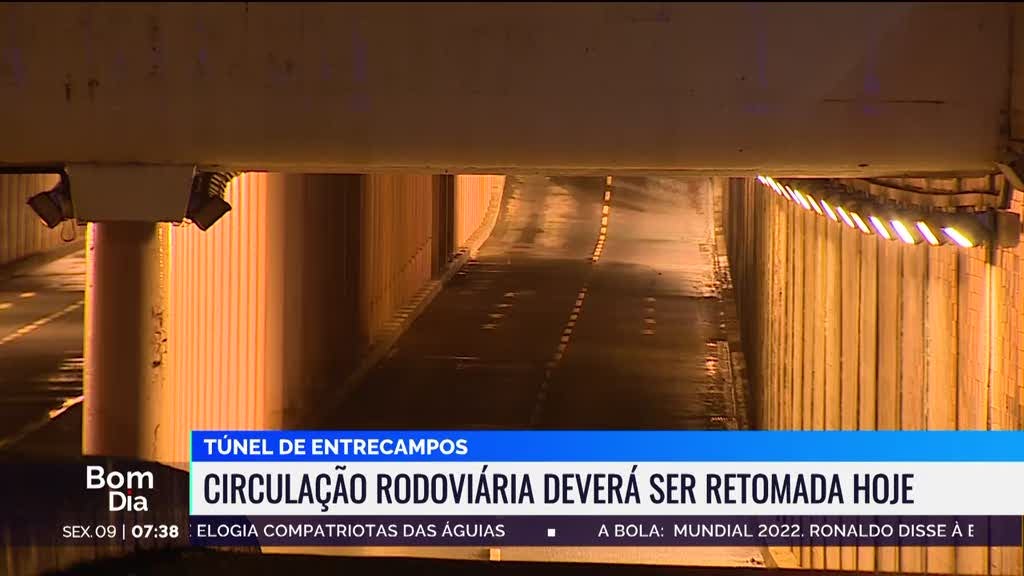 Túnel de Entrecampos em Lisboa deverá reabrir esta manhã