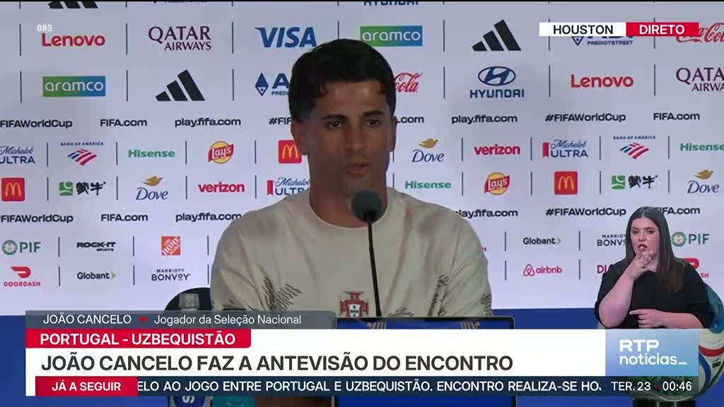 Imagem de João Cancelo faz a antevisão do Portugal-Uzbequistão