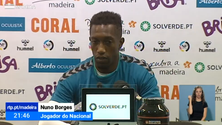 Imagem de Jogador do Nacional Nuno Borges nervoso com a estreia na I Liga (Vídeo)