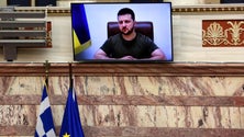 Imagem de Zelensky aceitou participar em sessão no parlamento