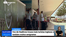 Imagem de Voo de Heathrow trouxe este sábado turistas ingleses e muitos emigrantes (Vídeo)