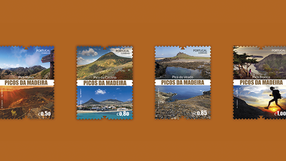 Imagem de Picos da Madeira eternizados em coleção de selos