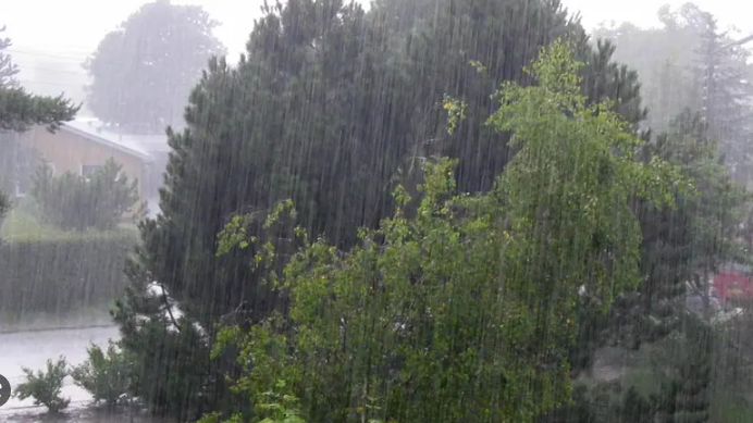 Períodos de céu muito nublado, possibilidade de ocorrência de períodos de chuva