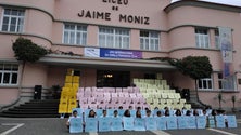 Imagem de Alunos da Jaime Moniz formam tabela periódica humana