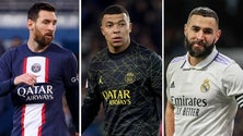 Imagem de Messi, Mbappé e Benzema são os finalistas do prémio The Best