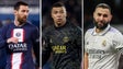 Imagem de Messi, Mbappé e Benzema são os finalistas do prémio The Best