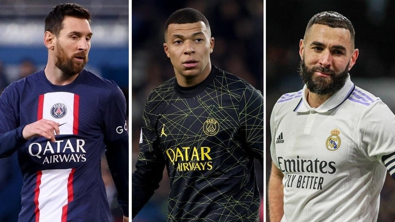 Imagem de Messi, Mbappé e Benzema são os finalistas do prémio The Best