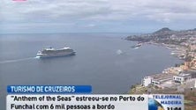 Terceiro maior navio de cruzeiros do mundo passou pelo Funchal ( video )