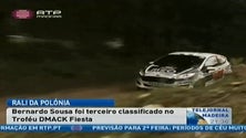 Imagem de Bernardo Sousa e Hugo Magalhães no 3º lugar do Troféu, no Rali da Polónia