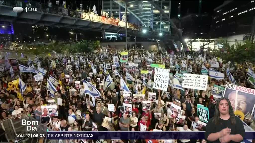 Israelitas voltam à rua para pedir cessar-fogo com o Hamas na Faixa de Gaza