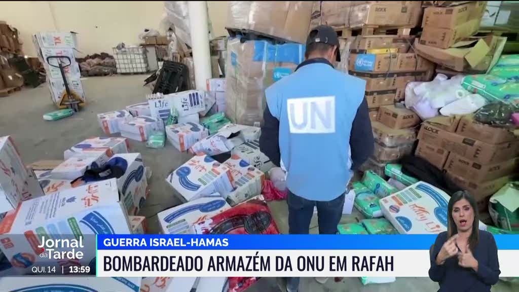 Guerra Israel-Hamas. Armazém da ONU em Rafah bombardeado e mata cinco funcionários