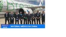 Imagem de Avião da Sata carregou material de proteção individual na China (Vídeo)