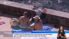 Tempo propiciou uma ida a banhos no feriado (vídeo)