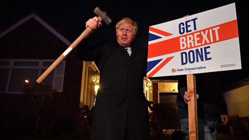 Imagem de Boris Johnson promete `Brexit` em 31 de janeiro