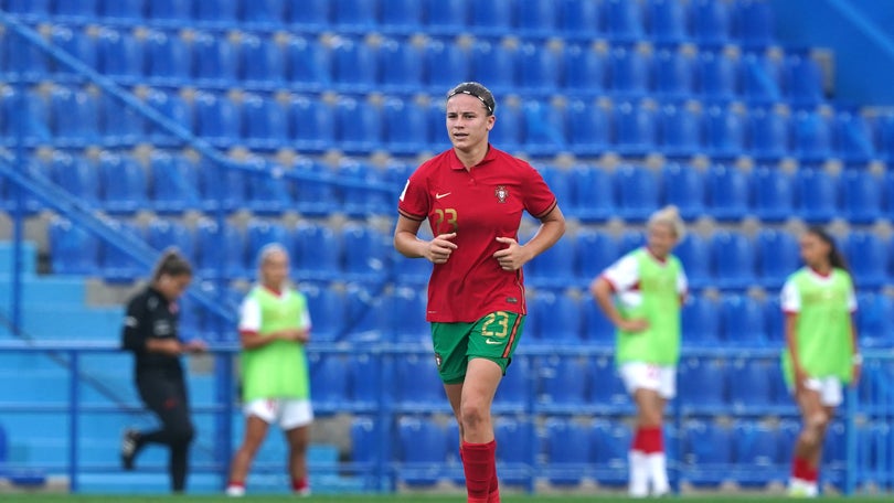 Imagem de Portugal no «play-off» de acesso ao Mundial com um golo de Telma Encarnação
